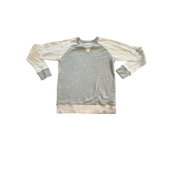 Crewcuts Kids Outlet Sweatshirt Size 14 Gray & Cream Colorblock 100% Cotton - Picture 3 of 6